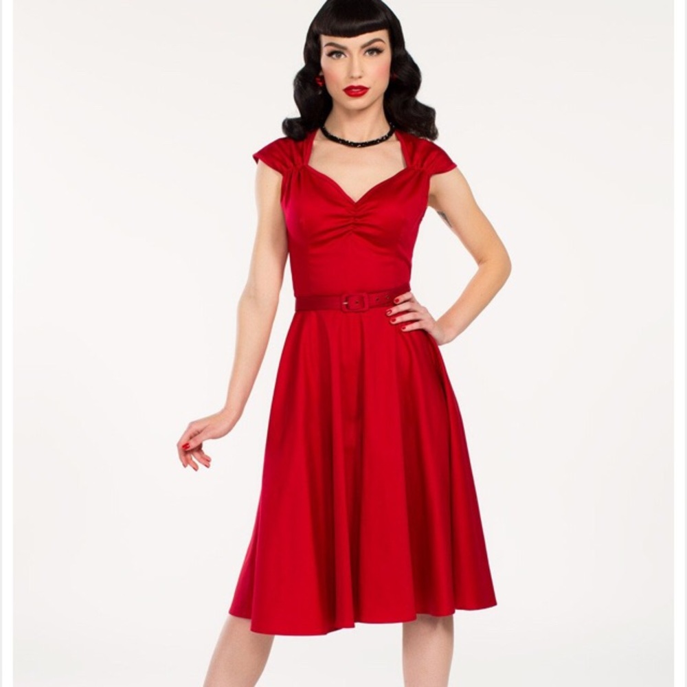 Red Heidi Dress Size M